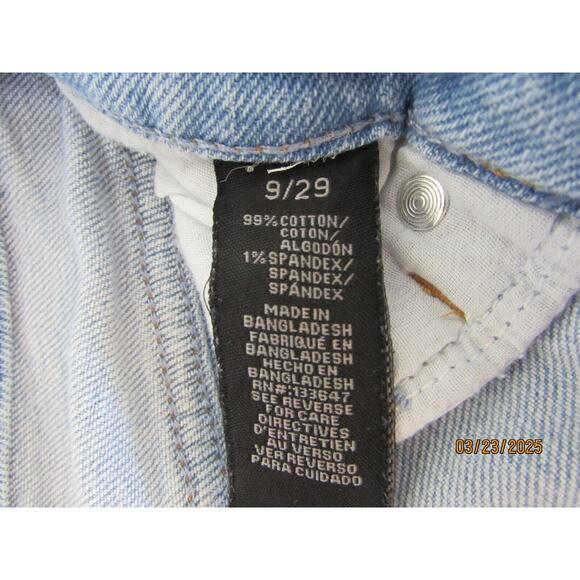 Thrashed Micro Kendall+Kylie‎ Denim The Drifter High Rise Shorts Sz 9/29 - Picture 7 of 9